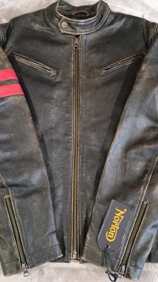 Chaqueta Norton Hombre Talla L Negra Roja