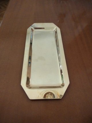 Conjunto 3 piezas tocador cristal dorado