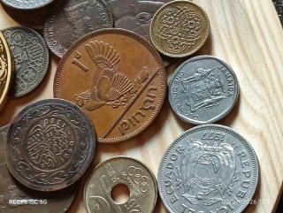 Lote de monedas antiguas variadas