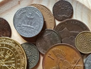 Lote de monedas antiguas variadas