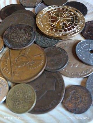 Lote de monedas antiguas variadas