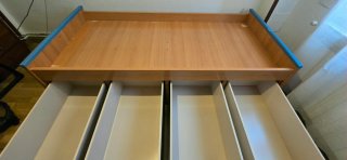 Cama 90x200 con cajones