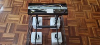 Lámpara de forja 4 luces extensible en altura
