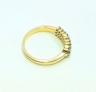 Anillo de oro de 18k diamantes, 3.98 g, T-18.