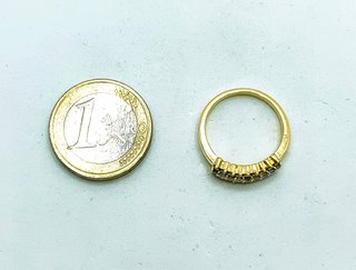 Anillo de oro de 18k diamantes, 3.98 g, T-18.