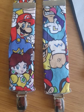 Pajarita y tirantes Mario Bros para adulto