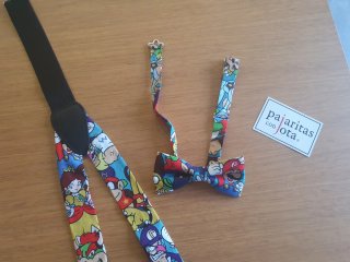 Pajarita y tirantes Mario Bros para adulto