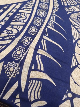 TELA ARTESANAL ELEFANTE AZUL 2 STOCK