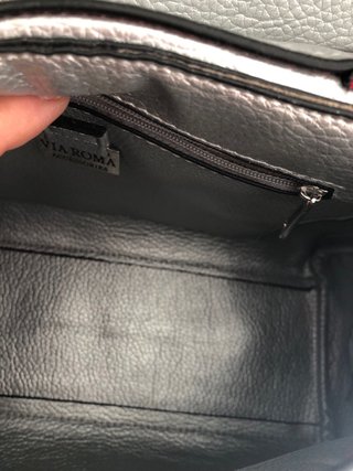 Borsa Via Roma donna pitonata rossa