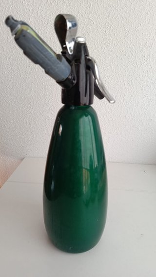 Sifón Vintage BOC England Verde. Recargable