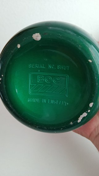 Sifón Vintage BOC England Verde. Recargable