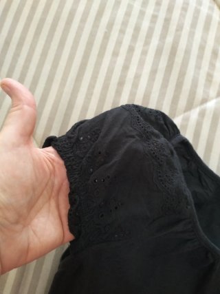 Camiseta C&A manga corta negra Talla M