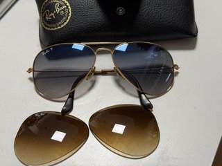 Gafas de sol Ray-Ban Aviator Azul Dorado