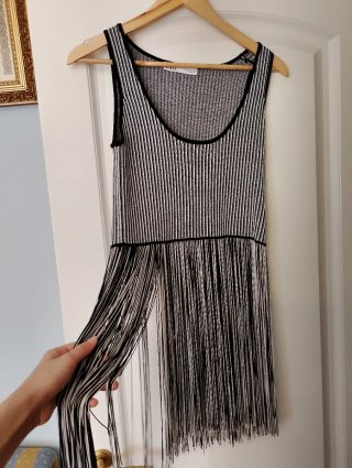 Conjunto Zara Falda y Top Flecos Talla M