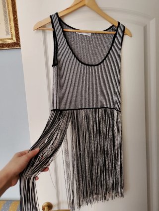Conjunto Zara Falda y Top Flecos Talla M