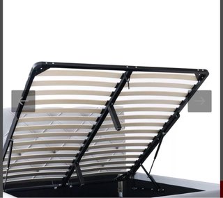Cama tapizada polipiel gris