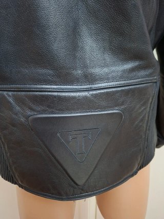 Chaqueta de cuero Triumph Negra
