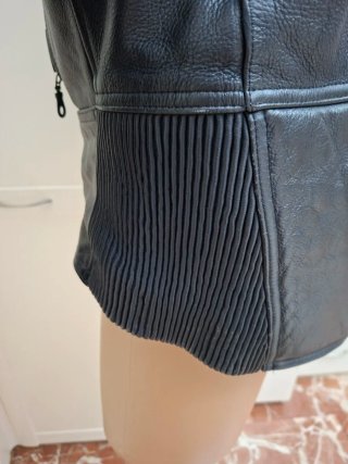 Chaqueta de cuero Triumph Negra