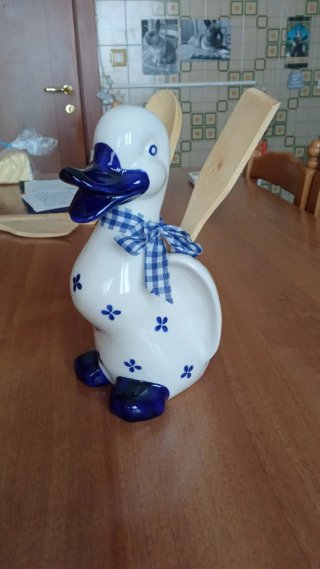 Paperetta portamestoli ceramica con mestoli