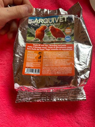 Pasta de cría roja Arquivet 300g