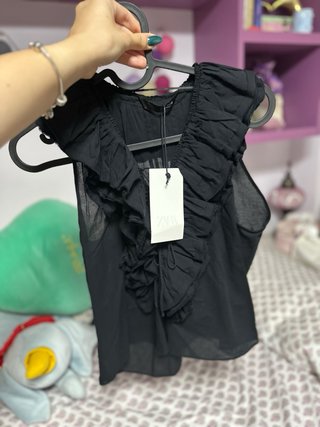 Top Zara Negro Talla M