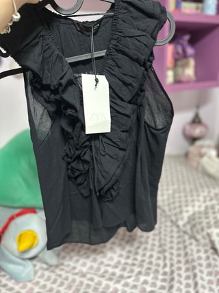 Top Zara Negro Talla M