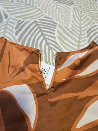 Blusa Encuentro Talla S Estampado Hojas