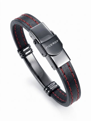 Pulsera Viceroy Hombre Negra y Plata