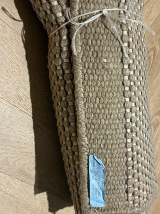 Tappeto in lana grigio e beige 180x130