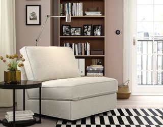 Divano letto singolo IKEA KIVIK 1 posto beige, nessuna spedizione