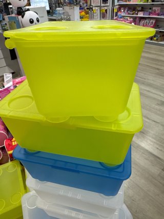 Cajas de plástico con tapa (3 colores