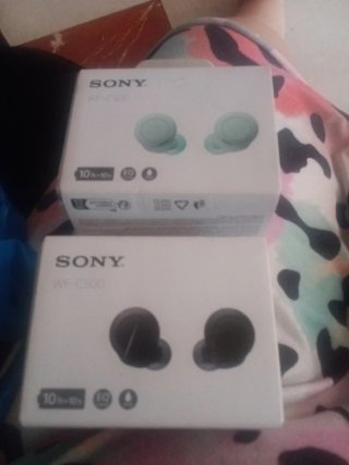Auriculares Sony WF-C500 (Negro/Verde)