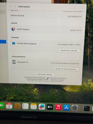 MacBook Pro 15'' 2019 i7 16 GB RAM