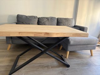 Mesa elevable madera y metal