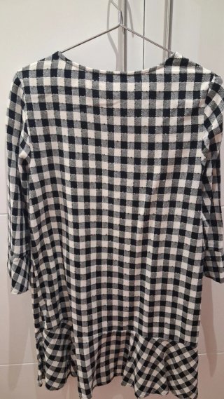 Vestido cuadros Zara