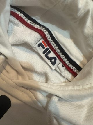 Sudadera Fila Blanca Talla M | Streetwear Vintage