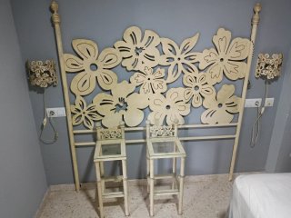 Conjunto Dormitorio Cabecero Flores