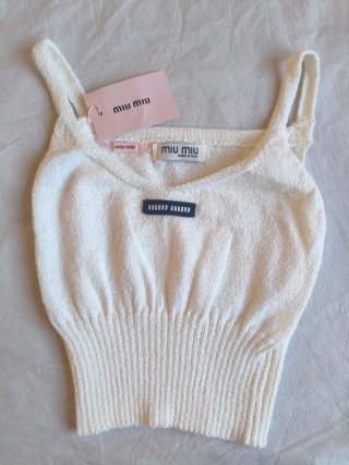 Miu Miu Top Blanco Talla S