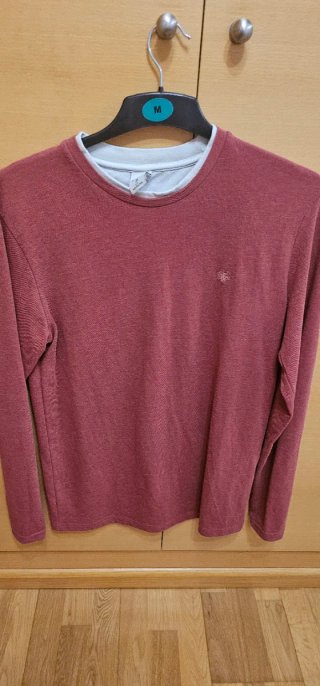 Camiseta gris manga larga Talla S
