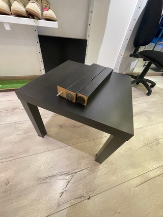 Lote 2 mesas auxiliares negras IKEA