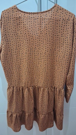 Vestido marrón lunares