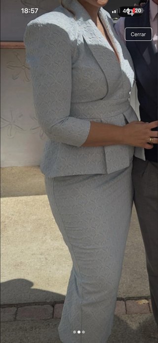 Vestido elegante Magnolia azul talla única