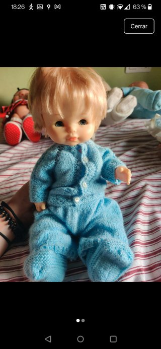 Muñeca Nenuco con traje azul