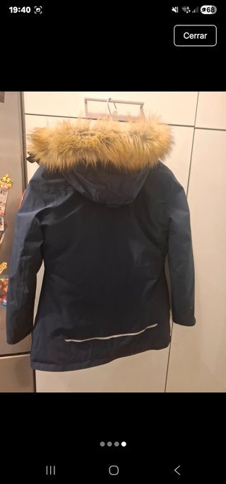 Chaqueta Quechua azul y rosa
