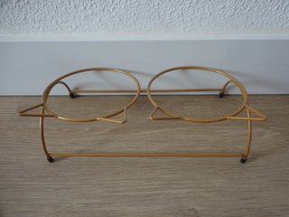 SOPORTE DORADO DOBLE ARO