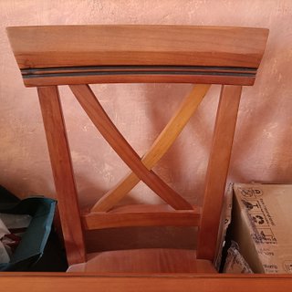 Mesa comedor madera provenzal 1,38x0,90 y 4 sillas