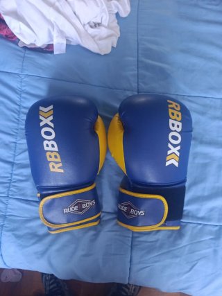 Guantes de Boxeo RBX Rude Boys Azul/Amarillo