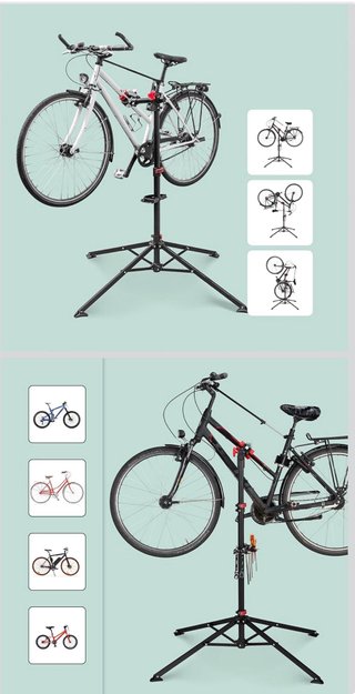 Relaxdays Soporte Bicicleta Taller Trípode