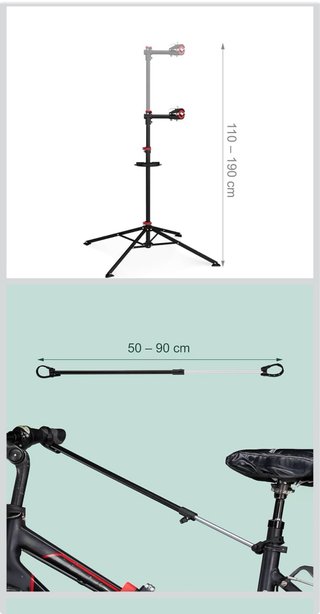 Relaxdays Soporte Bicicleta Taller Trípode