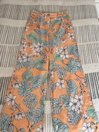 Conjunto floral naranja talla única